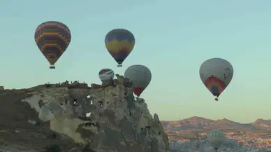 Kapadokya’da Yılın Birinci Gününde Görsel Şölen