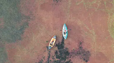 Kızıla Bürünen Kızılırmak Deltası Tablo Üzere