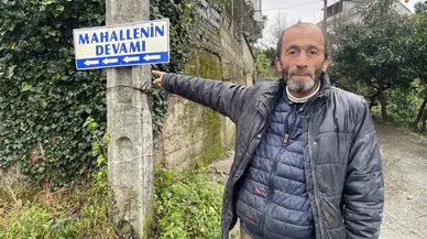 Mahallenin Devamını Tabelayla Gösteriyor