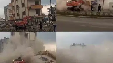 Mersin’de 5 Katlı Binanın Çökme Anı Kameraya Yansıdı