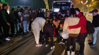 Motosikletin Yayaya Çarptığı Kaza Seyirlik Oldu