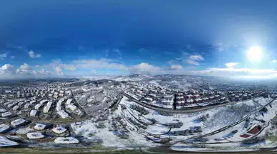 Özlenen Kar Kentte Kartpostallık İmgeler Oluşturdu