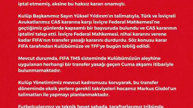 Samsunspor, Transfer Yasağının Kaldırıldığını Açıkladı