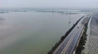 Su Altında Kalan Tarım Toprakları Havadan Görüntülendi