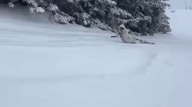 Telesiyej ile Çıkarken İstikrarını Kaybetti, Sürünerek Tepeye Çıktı