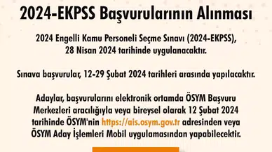 2024 Ekpss Müracaatları Başladı