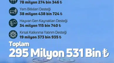 295 Milyon 531 Bin Lira Ziraî Destekleme Ödemesi Çiftçilerin Hesabına Yatırılacak