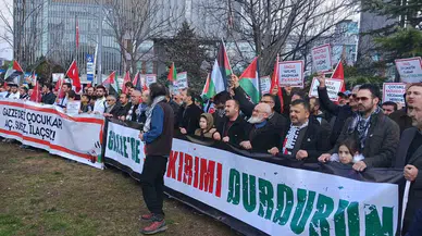 ABD Ankara Büyükelçiliği Önünde İsrail’e Protesto
