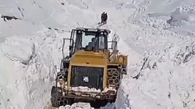 Bahçesaray’da Yola Düşen Çığlar Temizleniyor