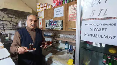 Çay Meskeninde Siyaset Konuşma Yasağı