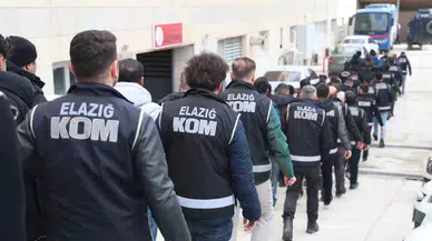 Elazığ’da Cürüm Örgütüne Yönelik Operasyonda Gözaltına Alınan 35 Kuşkulu Adliyeye Sevk Edildi