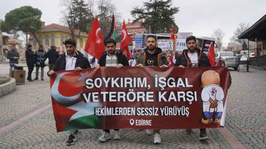 Gazze’ye Takviye İçin Bir Ortaya Gelen Üniversite Öğrencilerinden Sessiz Yürüyüş