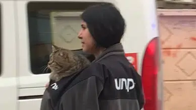 Karaman’da Konutta Çıkan Yangında Kedilerini Kurtarıp Dışarıya Çıktılar