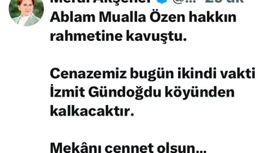 Meral Akşener Hayatını Kaybeden Ablası İçin Kocaeli’ye Geliyor