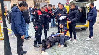 Ticari Taksi ve Motosiklet Şoförü Ortasında Yol Verme Hengamesi: 1 Yaralı