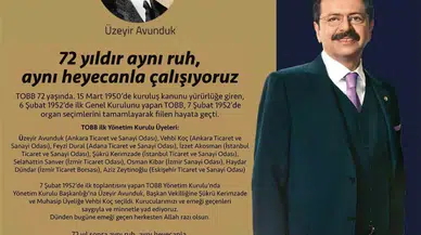 Türkiye Odalar ve Borsalar Birliği 72 Yaşında