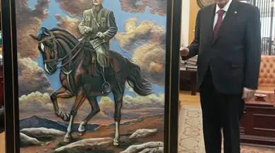 Üretimi 3 Ay Süren Tablo, MHP Önderi Bahçeli’nin Makamında