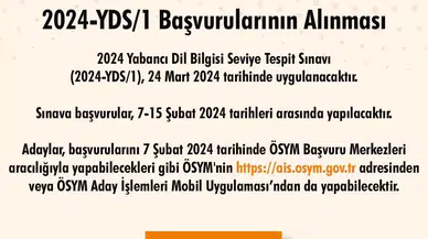 YDS Müracaatları Başladı