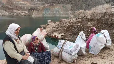 Baraj Suları Çekilince Anıları İçin Konutlarına Patika Yol Yaptılar