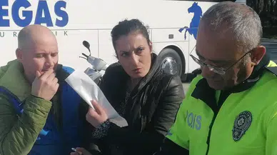 Ehliyetsiz Direksiyona Geçmesi Bayan Motosiklet Şoförüne Değerliye Patladı