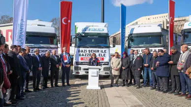 Gaziantep’te 5 Tırdan Oluşan İnsani Yardım Filosu Gazze İçin Yola Çıktı
