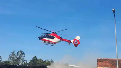 Parmağı Kopan Şahıs Helikopterle Hastaneye Yetiştirildi