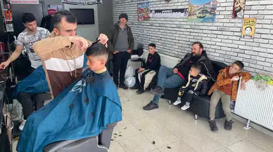 Aksaray’da Berberlerde Bayram Yoğunluğu