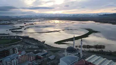 Ardahan’da Irmak Taştı, Ova Göle Döndü