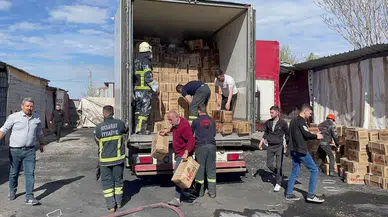 Mangal Kömürü Yüklü Tır Dorsesinde Yangın Paniği