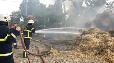 Burdur’da Çıkan Yangında 3 Ton Saman Balyası Yandı