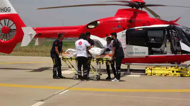 Uyluk Kemiği Kırılan 90 Yaşındaki Hasta Ambulans Helikopter ile Hastaneye Sevk Edildi