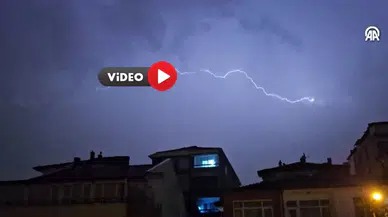 Çorum’da Şimşeklerin Görsel Şöleni