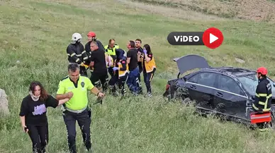 Araç Yamaçtan Uçtu, Otomobilde Sıkıştılar