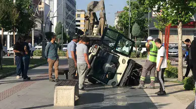 Batman’da Paklık Aracı Havuza Düştü