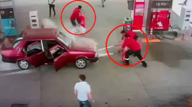 Diyarbakır’da Akaryakıt İstasyonunda Facianın Eşiğinden Dönüldü... O Anlar Kamerada