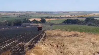 Edirne’de Tarım Yerinde Başlayan Yangın Ormana Sıçramadan Denetim Altına Alındı