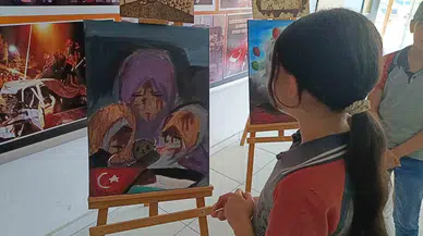 Filistinliler İçin Öğretmen ve Öğrencilerden Sergi