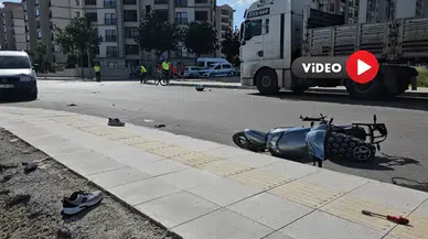 Hafif Ticari Araçla Motosiklet Çarpıştı
