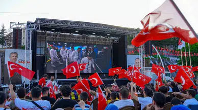 Keçiören’de Vatandaşlar Türkiye A Ulusal Futbol Grubunun Maçını Dev Ekranda İzledi
