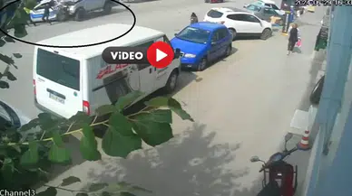 Cipin Polislere Çarptı An Kamerada