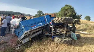 Traktör Devrildi, Sürücüsü Öldü