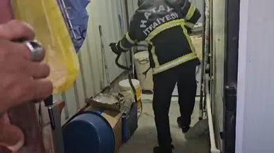 Depremzedelerin Yaşadığı Konteynıra Giren Yılan İtfaiye Takımları Tarafından Yakalandı