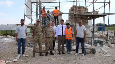 Erciş’te 2011 Van Sarsıntısında Hasar Gören Kümbette Onarım Çalışması Devam Ediyor