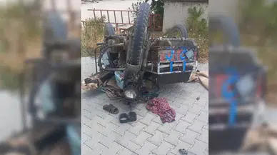 Motosiklet Devrildi: Karı koca Yaralandı