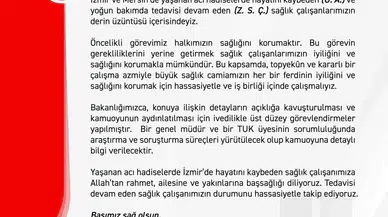 Sağlık Bakanlığı: "Yoğun Bakımda Tedavisi Devam Eden Sıhhat Çalışanımızın Durumunu Hassasiyetle Takip Ediyoruz"