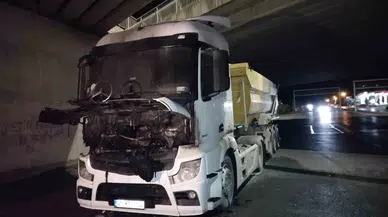 Çekmeköy-Şile Otoyolu’nda Hafriyat Kamyonu Alev Alev Yandı