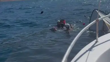 Gömeç İlçesi Açıklarında Batan Tekneden Kazazedeler Bu türlü Kurtarıldı