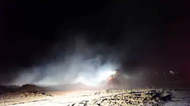 Kayseri’de 200 Ton Saman Alev Aldı, 78 Hayvan Karbon Monoksit Gazından Etkilendi