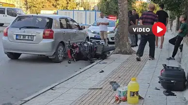 Otomobille Motosiklet Çarpıştı, Sürücü Yaralı