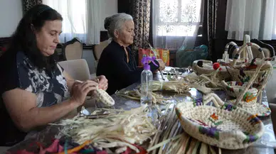 65 Yıldır Mısır Kabuklarından Sepet Ören Bayan Mesken Hanımlarına Işık Tuttu